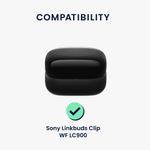 TV, Audio-Video si Foto - Portabile audio - Casti audio - Husa casti Kwmobile pentru Sony LinkBuds Clip WF-LC900, protectie la zgarieturi, Silicon, mov - Infinity.ro