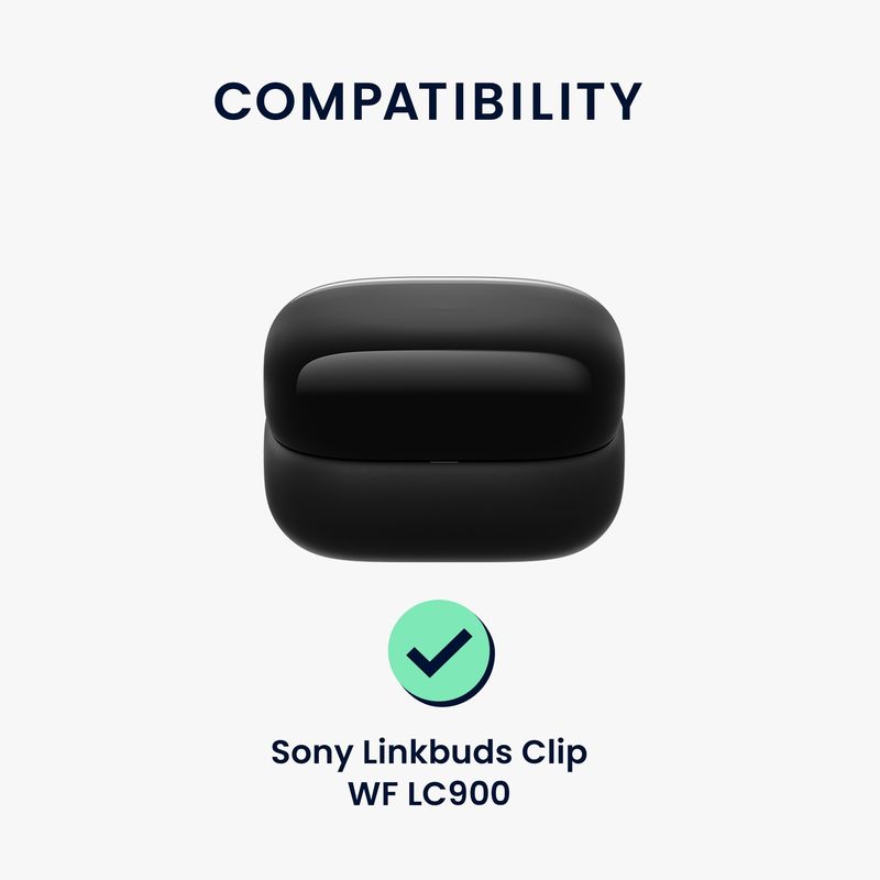 TV, Audio-Video si Foto - Portabile audio - Casti audio - Husa casti Kwmobile pentru Sony LinkBuds Clip WF-LC900, protectie la zgarieturi, Silicon, mov - Infinity.ro
