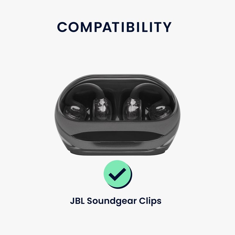 TV, Audio-Video si Foto - Portabile audio - Casti audio - Husa casti Kwmobile pentru JBL Soundgear Clips, protectie la zgarieturi, Silicon, verde - Infinity.ro