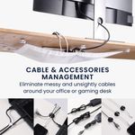 PC, gaming si accesorii - Retelistica - Cabluri si accesorii - Set 4 plase organizare cabluri Kwmobile, pentru depozitare, poliester, alb, negru - Infinity.ro