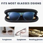 Ingrijire personala si Cosmetice - Sanatate si wellness - Optica medicala - Accesorii pentru ochelari si lentile de contact - Toc pentru ochelari Kwmobile, cu carabina si fermoar, protectie la socuri, neopren, gri - Infinity.ro