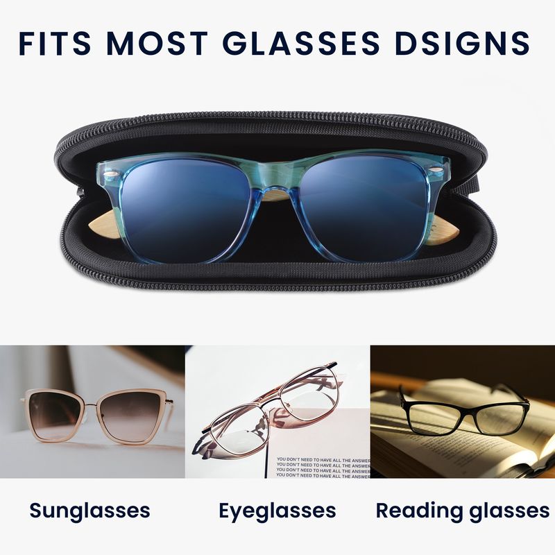Ingrijire personala si Cosmetice - Sanatate si wellness - Optica medicala - Accesorii pentru ochelari si lentile de contact - Toc pentru ochelari Kwmobile, cu carabina si fermoar, protectie la socuri, neopren, gri - Infinity.ro