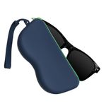 Ingrijire personala si Cosmetice - Sanatate si wellness - Optica medicala - Accesorii pentru ochelari si lentile de contact - Toc pentru ochelari Kwmobile, anti-alunecare, protectie la praf, fermoar, silicon, albastru - Infinity.ro
