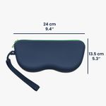 Ingrijire personala si Cosmetice - Sanatate si wellness - Optica medicala - Accesorii pentru ochelari si lentile de contact - Toc pentru ochelari Kwmobile, anti-alunecare, protectie la praf, fermoar, silicon, albastru - Infinity.ro