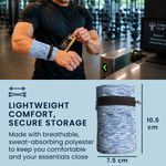 Sport si Outdoor - Echipament Sportiv - Accesorii echipament sportiv - Genti si borsete fitness - Set 2 borsete sport pentru incheietura Kwmobile, buzunar card, poliester, negru si albastru - Infinity.ro