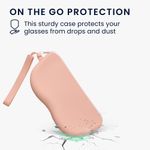 Ingrijire personala si Cosmetice - Sanatate si wellness - Optica medicala - Accesorii pentru ochelari si lentile de contact - Toc pentru ochelari Kwmobile, anti-alunecare, protectie la praf, fermoar, silicon, roz - Infinity.ro