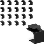 PC, gaming si accesorii - Retelistica - Cabluri si accesorii - Set 20 capace de protectie Kwmobile, protectie la praf, plastic, negru - Infinity.ro