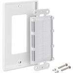 PC, gaming si accesorii - Retelistica - Cabluri si accesorii - Set 4 placi trecere cabluri Kwmobile, organizare, plastic, alb - Infinity.ro