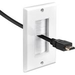 PC, gaming si accesorii - Retelistica - Cabluri si accesorii - Set 4 placi trecere cabluri Kwmobile, organizare, plastic, alb - Infinity.ro