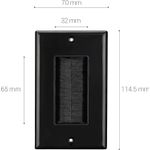 PC, gaming si accesorii - Retelistica - Cabluri si accesorii - Set 2 placi trecere cabluri Kwmobile, protectie la praf, plastic, negru - Infinity.ro