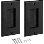 PC, gaming si accesorii - Retelistica - Cabluri si accesorii - Set 2 placi trecere cabluri Kwmobile, protectie la praf, plastic, negru - Infinity.ro