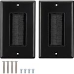 PC, gaming si accesorii - Retelistica - Cabluri si accesorii - Set 2 placi trecere cabluri Kwmobile, protectie la praf, plastic, negru - Infinity.ro