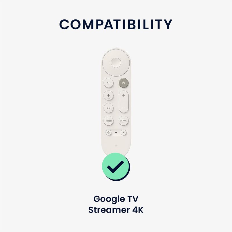 TV, Audio-Video si Foto - Accesorii TV si audio - Accesorii TV - Husa pentru telecomanda Kwmobile pentru Google TV Streamer 4K, anti-alunecare, silicon, negru - Infinity.ro