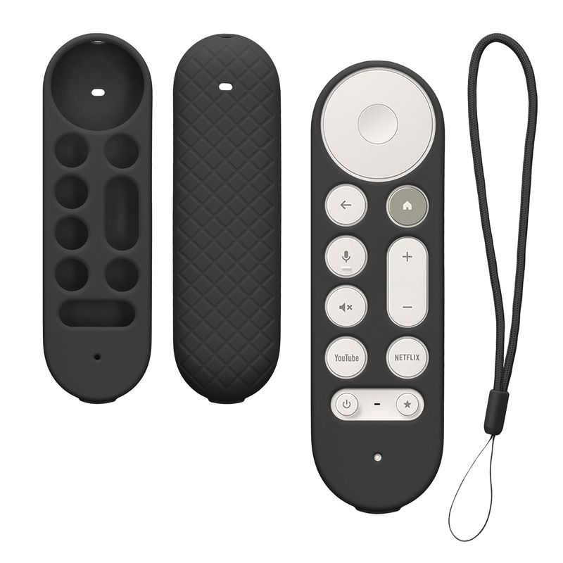 TV, Audio-Video si Foto - Accesorii TV si audio - Accesorii TV - Husa pentru telecomanda Kwmobile pentru Google TV Streamer 4K, anti-alunecare, silicon, negru - Infinity.ro