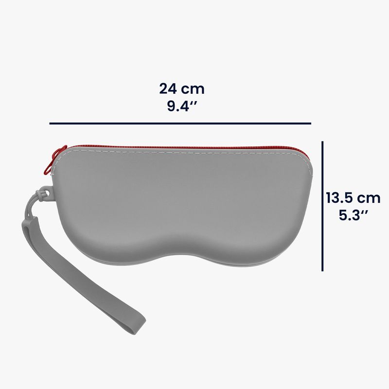 Ingrijire personala si Cosmetice - Sanatate si wellness - Optica medicala - Accesorii pentru ochelari si lentile de contact - Toc pentru ochelari Kwmobile, anti-alunecare, protectie la praf, fermoar, silicon, gri - Infinity.ro