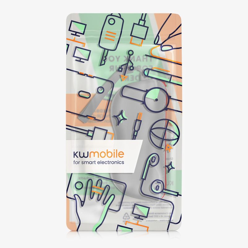 Ingrijire personala si Cosmetice - Sanatate si wellness - Optica medicala - Accesorii pentru ochelari si lentile de contact - Toc pentru ochelari Kwmobile, anti-alunecare, protectie la praf, fermoar, silicon, gri - Infinity.ro