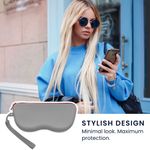 Ingrijire personala si Cosmetice - Sanatate si wellness - Optica medicala - Accesorii pentru ochelari si lentile de contact - Toc pentru ochelari Kwmobile, anti-alunecare, protectie la praf, fermoar, silicon, gri - Infinity.ro
