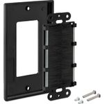 PC, gaming si accesorii - Retelistica - Cabluri si accesorii - Set 2 placi trecere cabluri Kwmobile, protectie la praf, plastic, negru - Infinity.ro