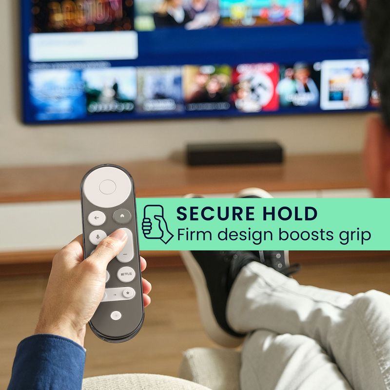 TV, Audio-Video si Foto - Accesorii TV si audio - Accesorii TV - Husa pentru telecomanda Kwmobile pentru Google TV Streamer 4K, anti-alunecare, TPU, negru, transparent - Infinity.ro