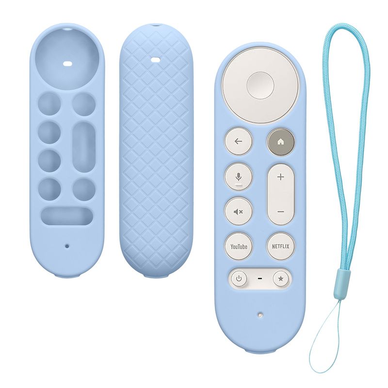 TV, Audio-Video si Foto - Accesorii TV si audio - Accesorii TV - Husa pentru telecomanda Kwmobile pentru Google TV Streamer 4K, anti-alunecare, silicon, albastru - Infinity.ro
