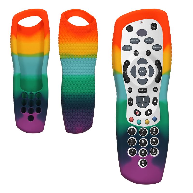 TV, Audio-Video si Foto - Accesorii TV si audio - Accesorii TV - Husa pentru telecomanda Kwmobile pentru Sky Plus HD/SKY+ HD, anti-alunecare, silicon, multicolor - Infinity.ro