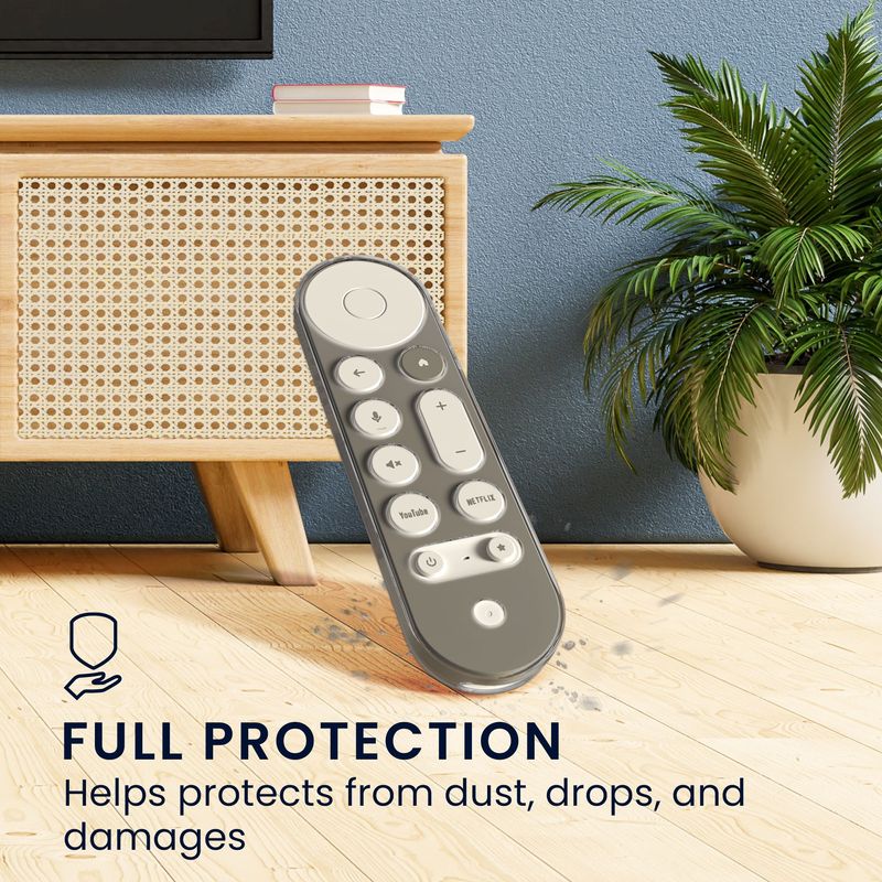 TV, Audio-Video si Foto - Accesorii TV si audio - Accesorii TV - Husa pentru telecomanda Kwmobile pentru Google TV Streamer 4K, anti-alunecare, TPU, negru, transparent - Infinity.ro