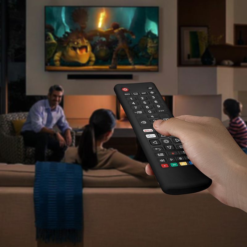 TV, Audio-Video si Foto - Accesorii TV si audio - Accesorii TV - Husa pentru telecomanda Kwmobile pentru LG Smart TV AKB, anti-alunecare, silicon, negru - Infinity.ro