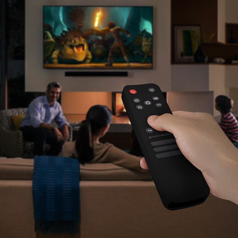 TV, Audio-Video si Foto - Accesorii TV si audio - Accesorii TV - Husa pentru telecomanda Kwmobile pentru LG MR25GA (2025), anti-alunecare, silicon, negru - Infinity.ro