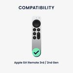 TV, Audio-Video si Foto - Accesorii TV si audio - Accesorii TV - Husa pentru telecomanda Kwmobile pentru Apple Siri Remote generatia 2 si 3, anti-alunecare, silicon, negru - Infinity.ro