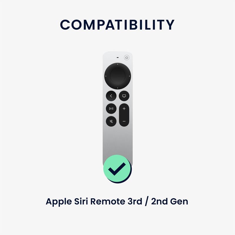 TV, Audio-Video si Foto - Accesorii TV si audio - Accesorii TV - Husa pentru telecomanda Kwmobile pentru Apple Siri Remote generatia 2 si 3, anti-alunecare, silicon, negru - Infinity.ro
