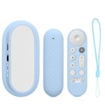 TV, Audio-Video si Foto - Accesorii TV si audio - Accesorii TV - Set 2 huse telecomanda Kwmobile pentru Google TV Streamer 4K, anti-alunecare, silicon, albastru - Infinity.ro