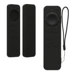 TV, Audio-Video si Foto - Accesorii TV si audio - Accesorii TV - Husa pentru telecomanda Kwmobile pentru Apple Siri Remote generatia 2 si 3, anti-alunecare, silicon, negru - Infinity.ro