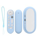 TV, Audio-Video si Foto - Accesorii TV si audio - Accesorii TV - Set 2 huse telecomanda Kwmobile pentru Google TV Streamer 4K, anti-alunecare, silicon, albastru - Infinity.ro