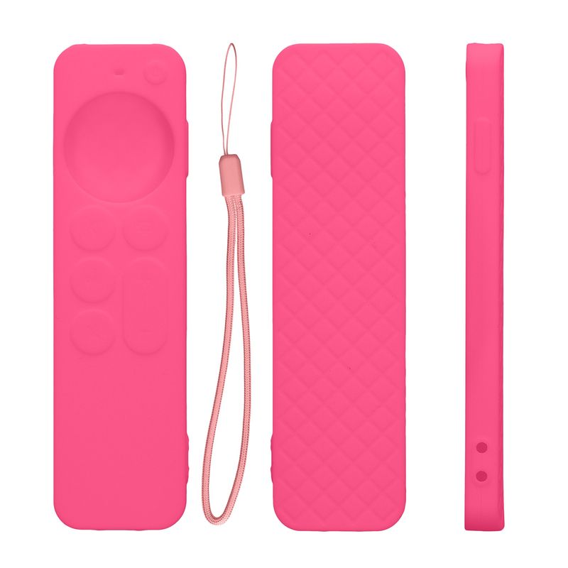 TV, Audio-Video si Foto - Accesorii TV si audio - Accesorii TV - Husa pentru telecomanda Kwmobile pentru Apple Siri Remote generatia 2 si 3, anti-alunecare, silicon, roz - Infinity.ro