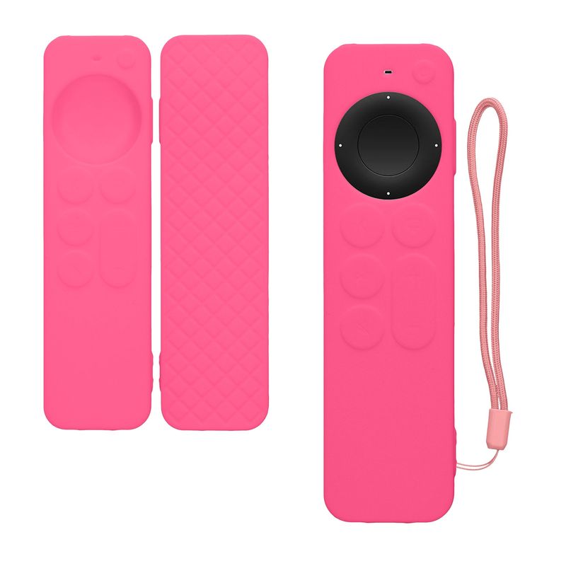 TV, Audio-Video si Foto - Accesorii TV si audio - Accesorii TV - Husa pentru telecomanda Kwmobile pentru Apple Siri Remote generatia 2 si 3, anti-alunecare, silicon, roz - Infinity.ro