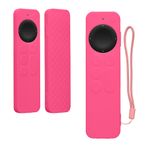 TV, Audio-Video si Foto - Accesorii TV si audio - Accesorii TV - Husa pentru telecomanda Kwmobile pentru Apple Siri Remote generatia 2 si 3, anti-alunecare, silicon, roz - Infinity.ro