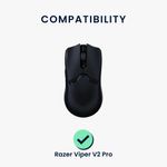 PC, gaming si accesorii - Periferice PC - Periferice Diverse - Set picioruse mouse Kwmobile pentru Razer Viper V2 Pro, PTFE, negru, autoadezive, alunecare usoara - Infinity.ro