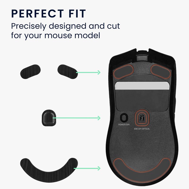 PC, gaming si accesorii - Periferice PC - Periferice Diverse - Set picioruse mouse Kwmobile pentru Razer Viper V2 Pro, PTFE, negru, autoadezive, alunecare usoara - Infinity.ro