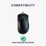 PC, gaming si accesorii - Periferice PC - Periferice Diverse - Set picioruse mouse Kwmobile pentru Razer Mamba Elite Wired, PTFE, negru, autoadezive, alunecare usoara - Infinity.ro