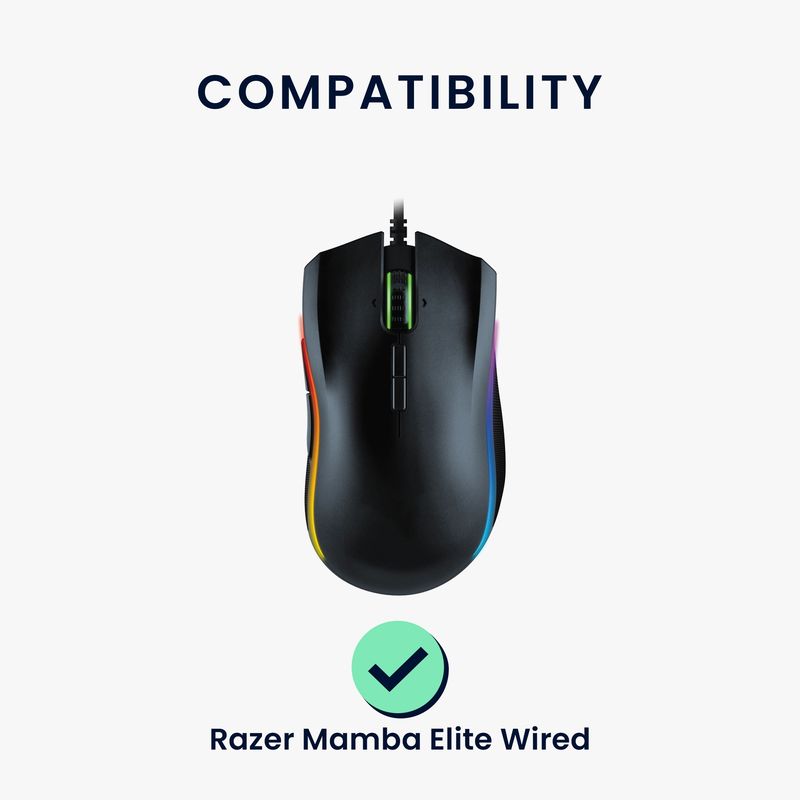 PC, gaming si accesorii - Periferice PC - Periferice Diverse - Set picioruse mouse Kwmobile pentru Razer Mamba Elite Wired, PTFE, negru, autoadezive, alunecare usoara - Infinity.ro