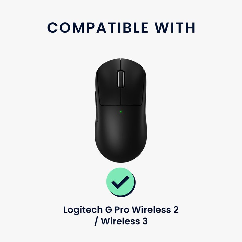 PC, gaming si accesorii - Periferice PC - Periferice Diverse - Grip mouse Kwmobile pentru Logitech G Pro Wireless 2/Wireless 3, piele ecologica, negru, autoadeziv, anti-alunecare - Infinity.ro