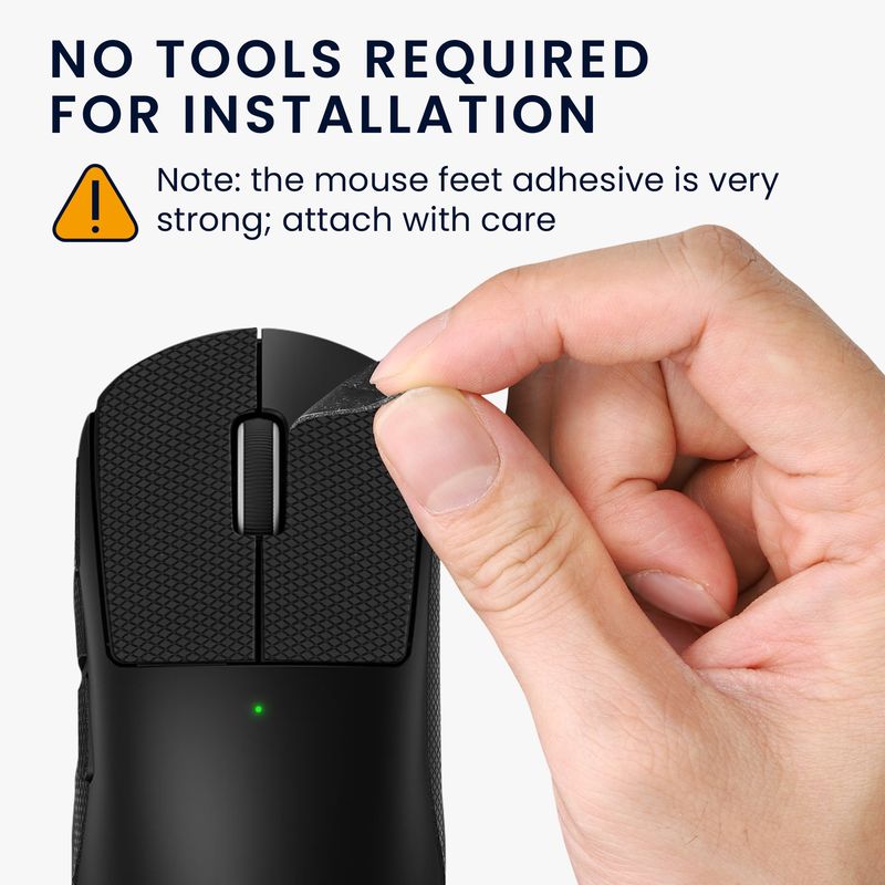PC, gaming si accesorii - Periferice PC - Periferice Diverse - Grip mouse Kwmobile pentru Logitech G Pro Wireless 2/Wireless 3, piele ecologica, negru, autoadeziv, anti-alunecare - Infinity.ro