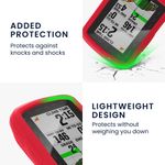 Sport si Outdoor - Ciclism - Accesorii pentru biciclete - Suporturi accesorii biciclete - Husa GPS Kwmobile pentru Wahoo ELEMNT ROAM V2, anti-alunecare, silicon, rosu - Infinity.ro