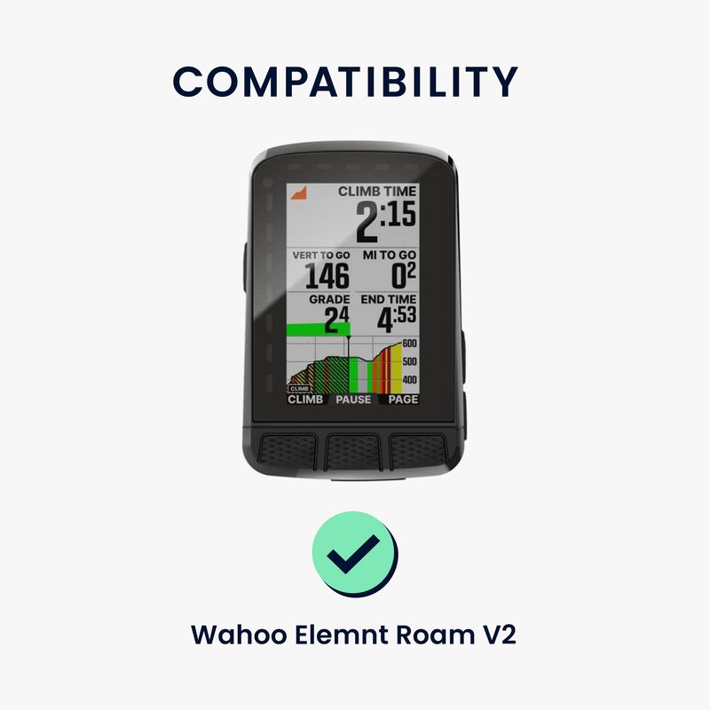Sport si Outdoor - Ciclism - Accesorii pentru biciclete - Suporturi accesorii biciclete - Husa GPS Kwmobile pentru Wahoo ELEMNT ROAM V2, anti-alunecare, silicon, rosu - Infinity.ro