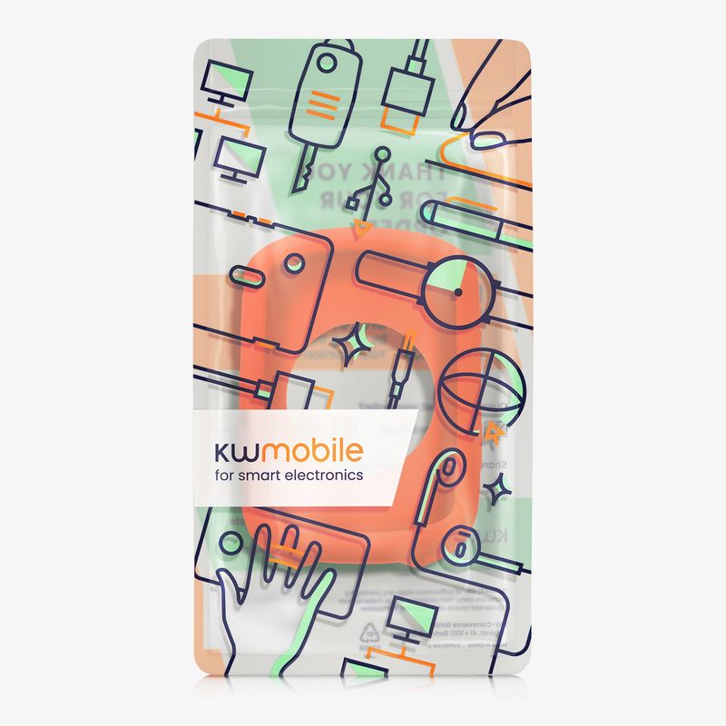 Sport si Outdoor - Ciclism - Accesorii pentru biciclete - Suporturi accesorii biciclete - Husa GPS Kwmobile pentru Garmin Edge 840/Edge 540, anti-alunecare, silicon, portocaliu - Infinity.ro