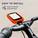 Sport si Outdoor - Ciclism - Accesorii pentru biciclete - Suporturi accesorii biciclete - Husa GPS Kwmobile pentru Garmin Edge 840/Edge 540, anti-alunecare, silicon, portocaliu - Infinity.ro