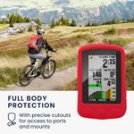 Sport si Outdoor - Ciclism - Accesorii pentru biciclete - Suporturi accesorii biciclete - Husa GPS Kwmobile pentru Wahoo ELEMNT ROAM V2, anti-alunecare, silicon, rosu - Infinity.ro