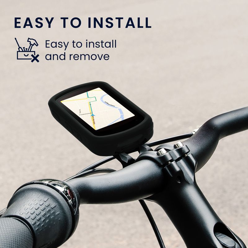 Sport si Outdoor - Ciclism - Accesorii pentru biciclete - Suporturi accesorii biciclete - Husa GPS Kwmobile pentru Garmin Edge 840/Edge 540, anti-alunecare, silicon, negru - Infinity.ro
