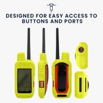 Sport si Outdoor - Ciclism - Accesorii pentru biciclete - Suporturi accesorii biciclete - Husa GPS Kwmobile pentru Garmin Alpha 200i/Alpha 300i, anti-alunecare, silicon, galben - Infinity.ro
