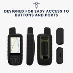 Sport si Outdoor - Ciclism - Accesorii pentru biciclete - Suporturi accesorii biciclete - Husa GPS Kwmobile pentru Garmin GPSMAP 66sr/GPSMAP 67, anti-alunecare, silicon, negru - Infinity.ro